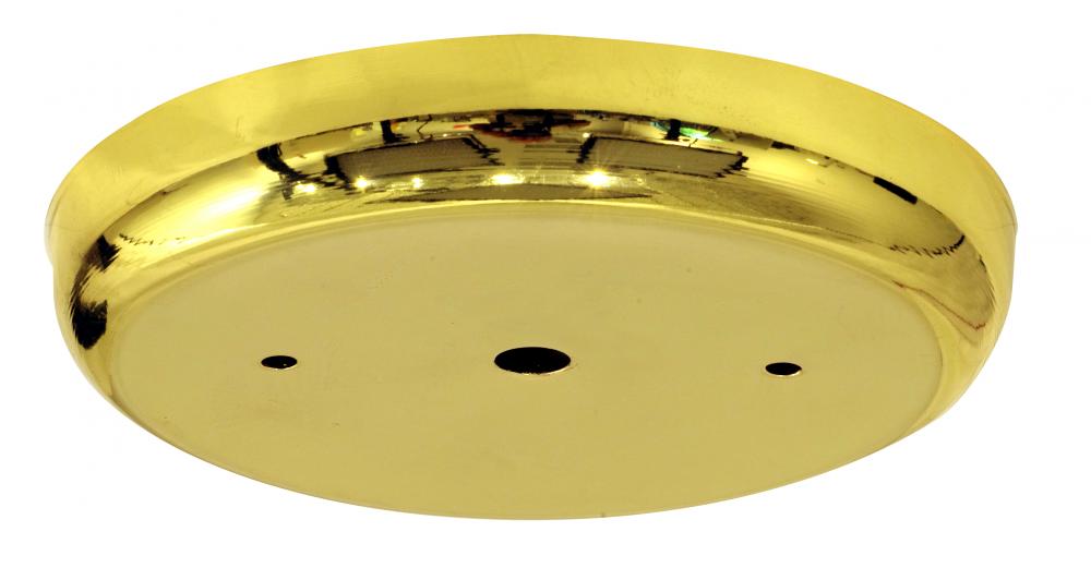 Contemporary Canopy; Canopy Only; Brass Finish; 5-1/4&#34; Diameter; 7/16&#34; Center Hole; 2 -8/32