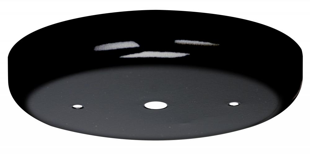 Contemporary Canopy; Canopy Only; Black Finish; 5-1/4&#34; Diameter; 7/16&#34; Center Hole; 2 -8/32