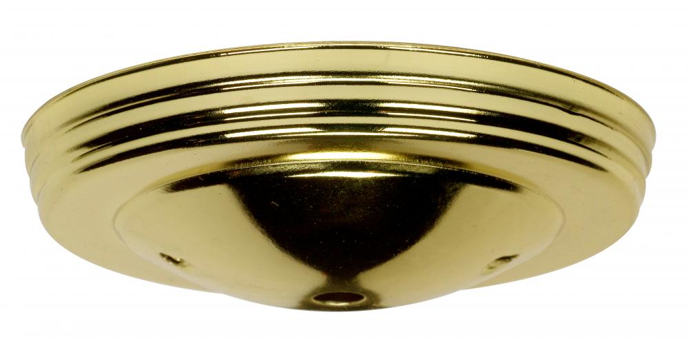 Smooth Canopy; Canopy Only; Brass Finish; 5&#34; Diameter; 7/16&#34; Center Hole; 2 -8/32 Bar Holes