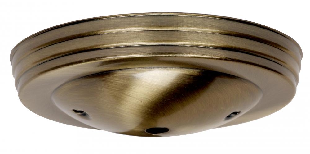 Smooth Canopy; Canopy Only; Antique Brass Finish; 5&#34; Diameter; 7/16&#34; Center Hole; 2 -8/32
