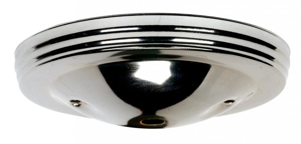 Smooth Canopy; Canopy Only; Chrome Finish; 5&#34; Diameter; 7/16&#34; Center Hole; 2 -8/32 Bar Holes