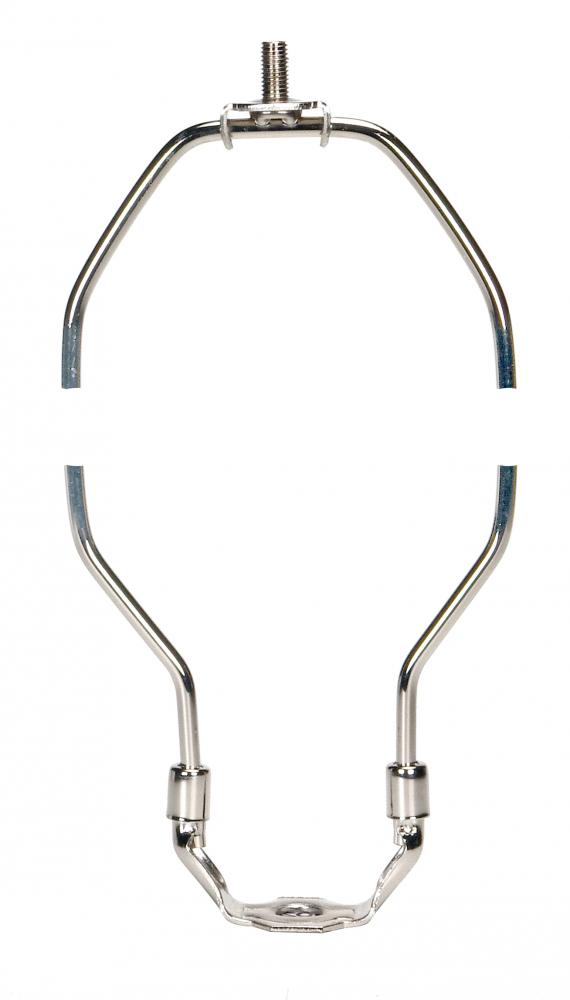 Heavy Duty Harp; Polished Nickel Finish; 9&#34; Height; 1/8 IP Saddle; 1/4-27 Thread; 125 Carton
