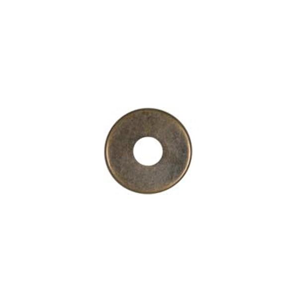 Steel Check Ring; Curled Edge; 1/8 IP Slip; Antique Brass Finish; 1-1/4&#34; Diameter