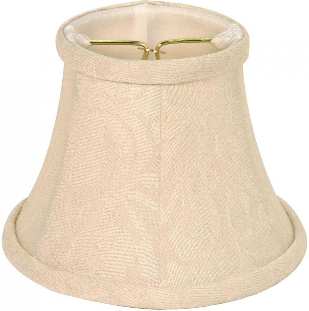 Clip On Shade; Ivory Floral; 3&#34; Top; 5&#34; Bottom; 4-1/4&#34; Side