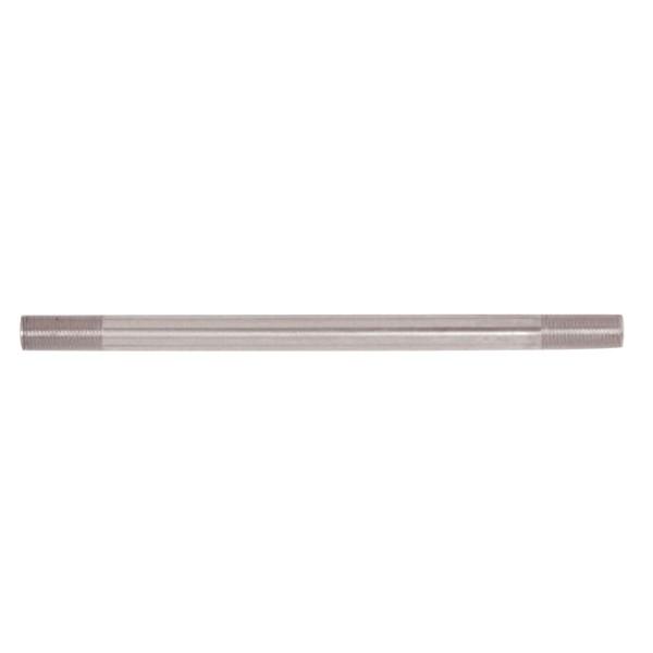 Steel Pipe; 1/8 IP; Nickel Plated Finish; 8&#34; Length; 3/4&#34; x 3/4&#34; Threaded On Both Ends