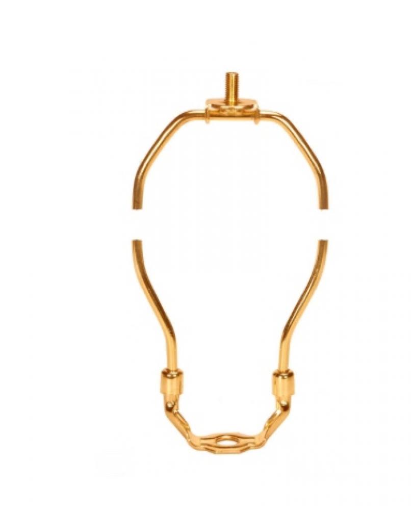 Heavy Duty Harp; Polished Brass Finish; 7-1/2&#34; Height; 1/8 IP Saddle; 1/4-27 Thread; 125 Carton