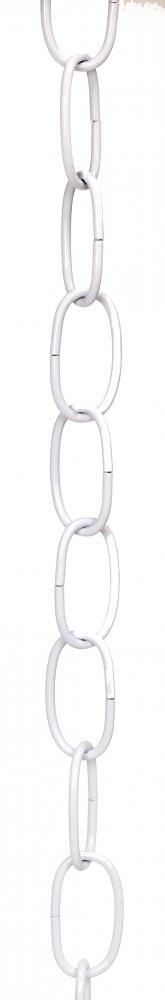 11 Gauge Chain; White Finish; 1-1/2&#34; Link Length; 7/8&#34; Link Width; 3/32&#34; Thick; 1 Yard