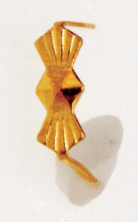 Large Bow-Tie Clip; 10.5mm; 7/16&#34; Height; Gold