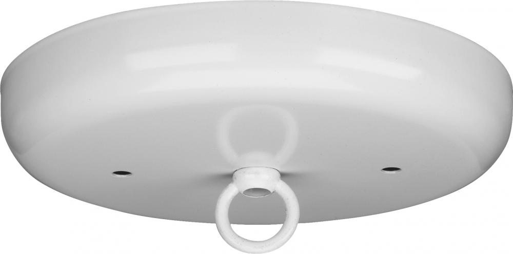 Contemporary Canopy Kit; White Finish; 5&#34; Diameter; 7/16&#34; Center Hole; 2-8/32 Bar Holes;