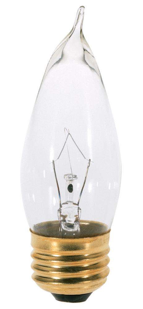 40 Watt CA10 Incandescent; Clear; 2500 Average rated hours; 370 Lumens; Medium base; 130 Volt;