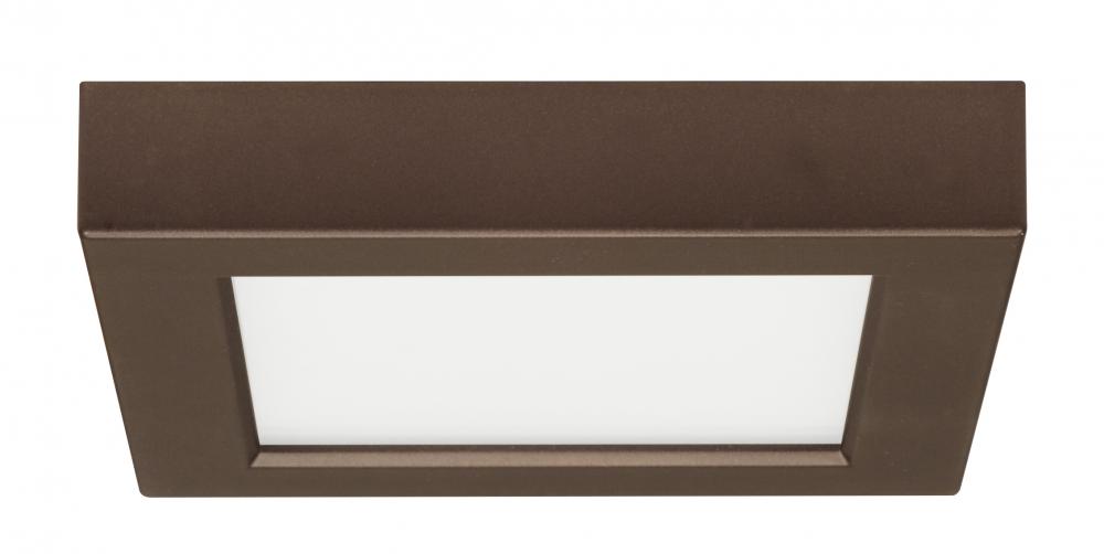 Blink - 10.5W- 5.5&#34; Surface Mount LED - 3000K- Square Shape - Bronze Finish - 120V