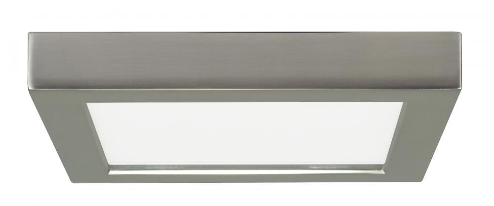 Blink - 13.5W- 7&#34; Surface Mount LED - 3000K- Square Shape - Brushed Nickel Finish - 120V