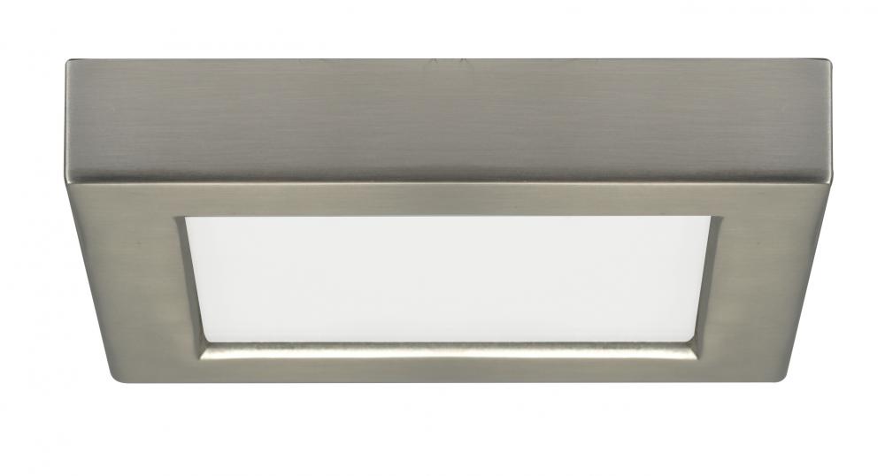 Blink - 10.5W- 5.5&#34; Surface Mount LED - 5000K- Square Shape - Brushed Nickel Finish - 120V
