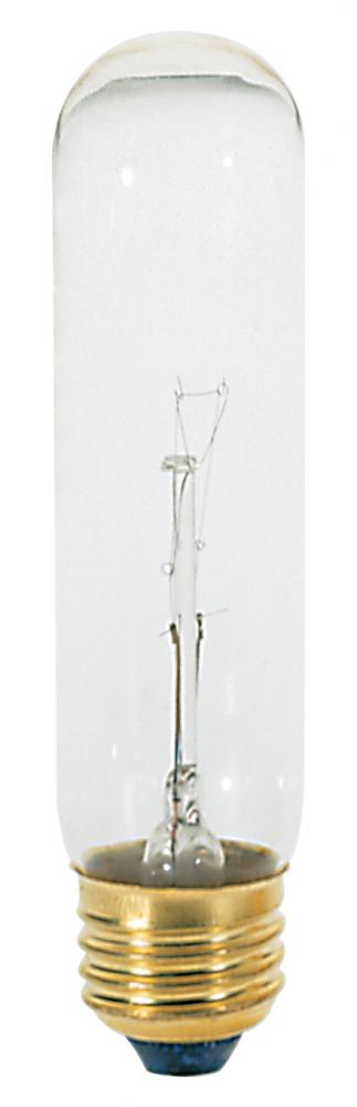 60 Watt T10 Incandescent; Clear; 2000 Average rated hours; 500 Lumens; Medium base; 120 Volt; Carded