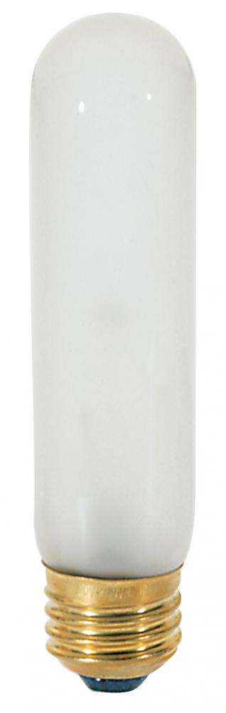 60 Watt T10 Incandescent; Frost; 2000 Average rated hours; 500 Lumens; Medium base; 120 Volt; Carded