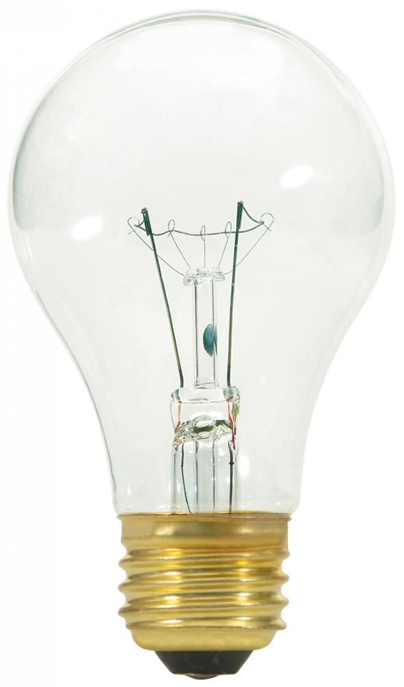 60 Watt A19 Incandescent; Clear; 2500 Average rated hours; 580 Lumens; Medium base; 130 Volt; 2/Pack