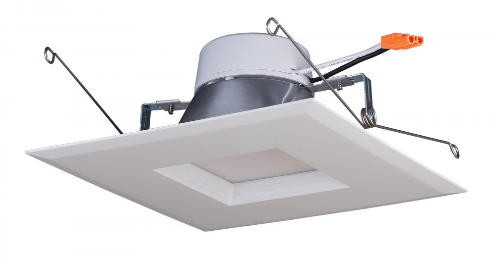 11.5 watt LED Downlight Retrofit; 5-6 inch square shape; 4000K; 120 volt; White Finish