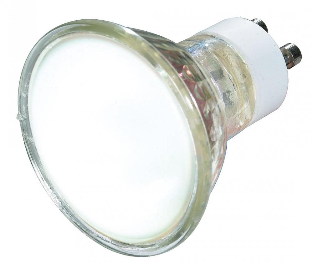 20 Watt; Halogen; MR16; Frosted; 2000 Average rated hours; 110 Lumens; GU10 base; 120 Volt