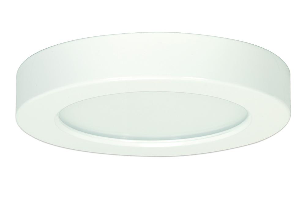 10.5 watt; 5.5&#34; Flush Mount LED Fixture; 3000K; Round Shape; White Finish; 120 volts
