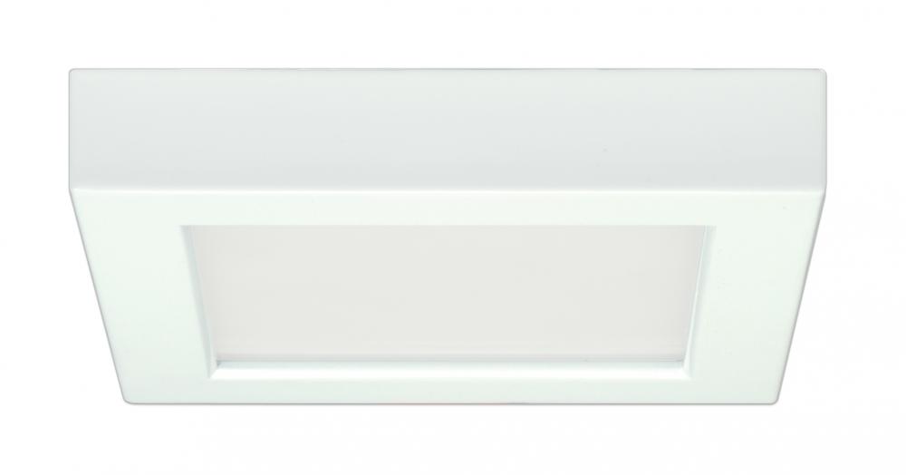 10.5 watt; 5.5&#34; Flush Mount LED Fixture; 3000K; Square Shape; White Finish; 120 volts