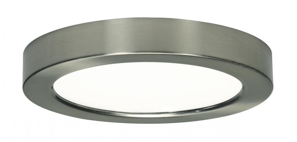 13.5 watt; 7&#34; Flush Mount LED Fixture; 2700K; Round Shape; Brushed Nickel Finish; 120 volts