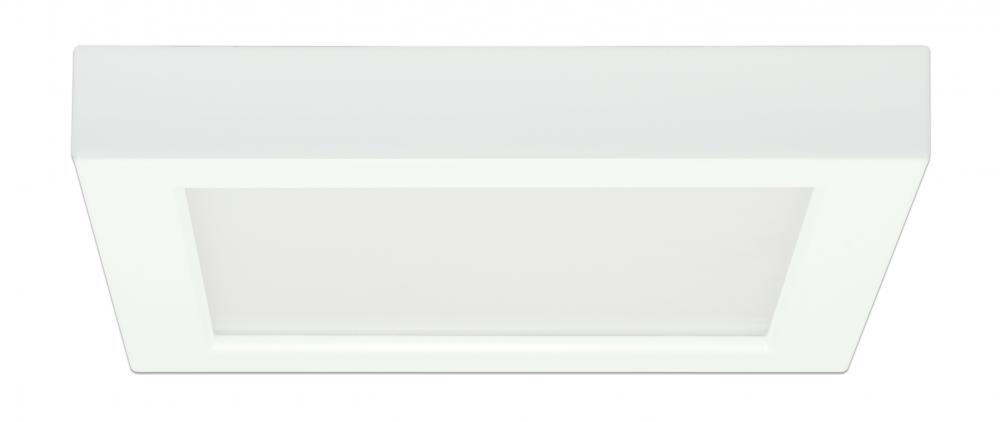 13.5 watt; 7&#34; Flush Mount LED Fixture; 3000K; Square Shape; White Finish; 120 volts