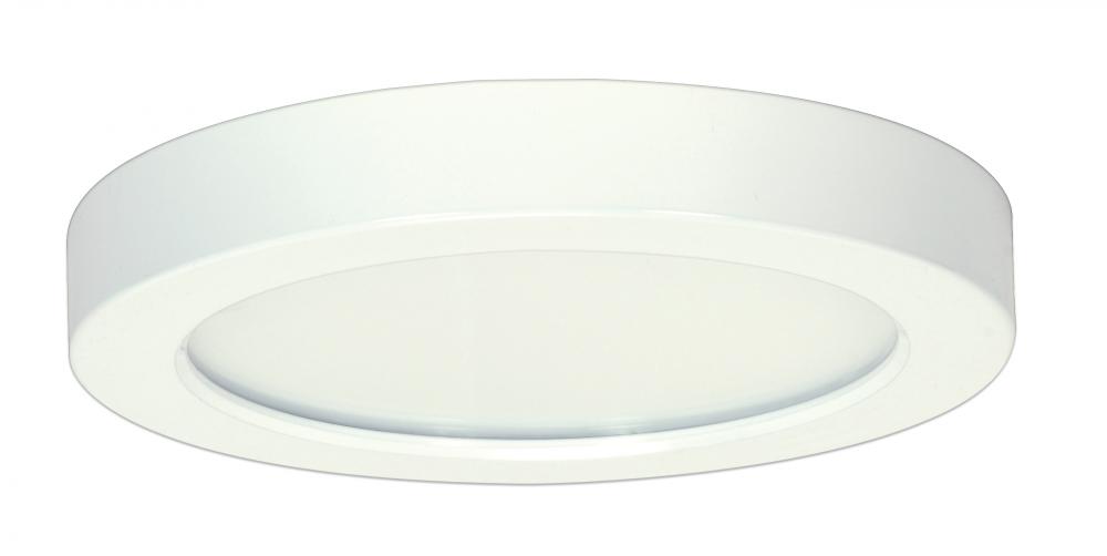 13.5 watt; 7&#34; Flush Mount LED Fixture; 5000K; Round Shape; White Finish; 120 volts