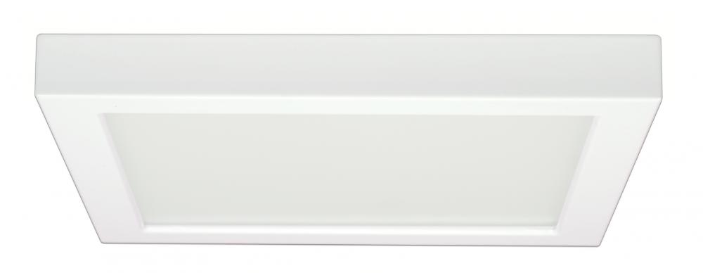 18.5 watt; 9&#34; Flush Mount LED Fixture; 5000K; Square Shape; White Finish; 120 volts