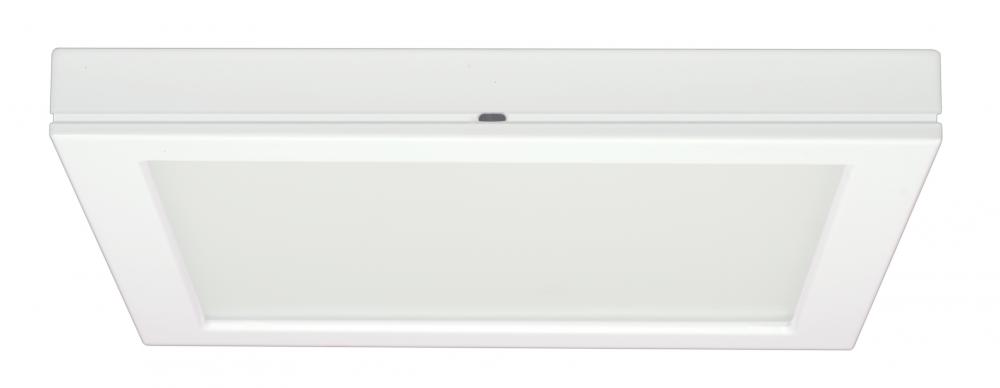 13.5 watt; 7&#34; Flush Mount LED Fixture; 3000K; Square Shape; White Finish; 120 volts