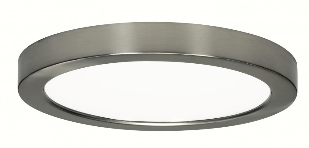 18.5 watt; 9&#34; Flush Mount LED Fixture; 3000K; Round Shape; Brushed Nickel Finish; 120 volts