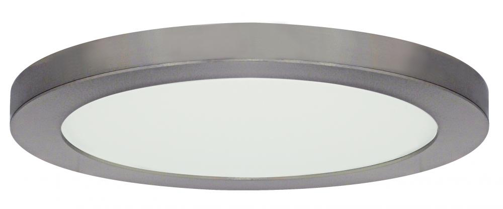 25 watt; 13&#34; Flush Mount LED Fixture; 3000K; Round Shape; Brushed Nickel Finish; 120 volts