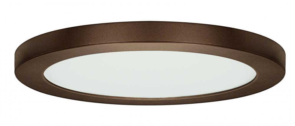 25 watt; 13&#34; Flush Mount LED Fixture; 3000K; Round Shape; Bronze Finish; 120 volts