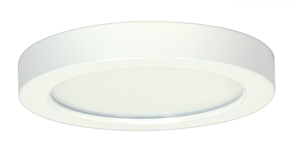 13.5 watt; 7&#34; Flush Mount LED Fixture; 4000K; Round Shape; White Finish; 120 volts