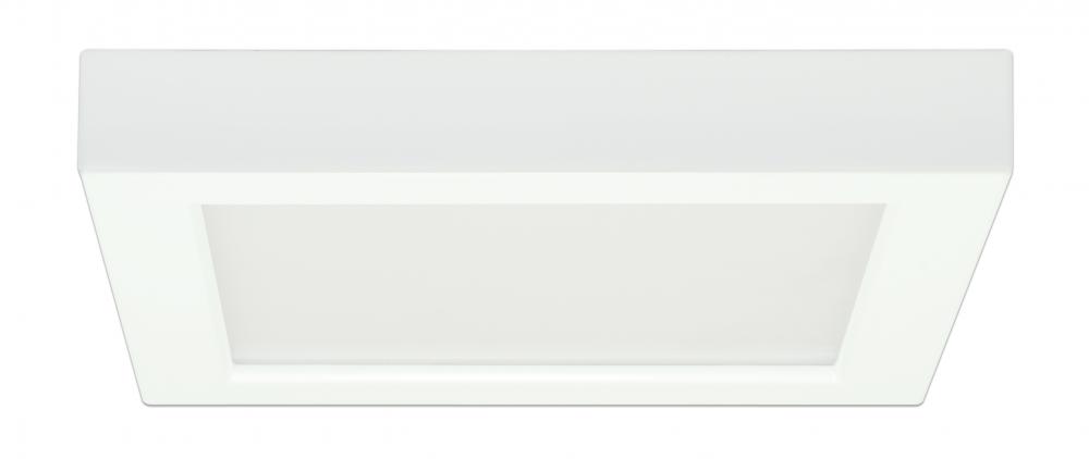 13.5 watt; 7&#34; Flush Mount LED Fixture; 3000K; Square Shape; White Finish; 120 volts; 90CRI