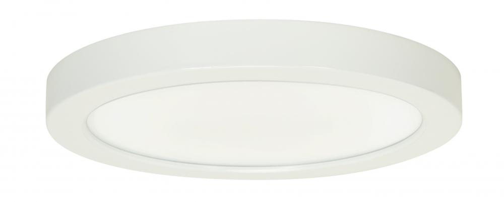 18.5 watt; 9&#34; Flush Mount LED Fixture; 4000K; Round Shape; White Finish; 120 volts