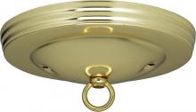 Satco Products Inc. 90/062 - Standard Canopy Kit; Brass Finish; 5" Diameter; 7/16" Center Hole; 2-8/32 Bar Holes;