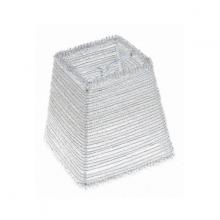 Satco Products Inc. 90/1336 - Clip On 3 Inch Shade; Beaded; Silver; Square Shape