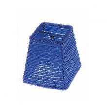Satco Products Inc. 90/1337 - Clip On 3 Inch Shade; Beaded; Blue; Square Shape