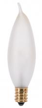 Satco Products Inc. A3578 - 25 Watt CA8 Incandescent; Frost; 2500 Average rated hours; 200 Lumens; Candelabra base; 130 Volt;
