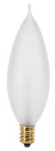Satco Products Inc. A3579 - 40 Watt CA9 1/2 Incandescent; Frost; 2500 Average rated hours; 350 Lumens; Candelabra base; 130