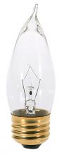 Satco Products Inc. S3766 - 60 Watt CA10 Incandescent; Clear; 1500 Average rated hours; 640 Lumens; Medium base; 120 Volt;