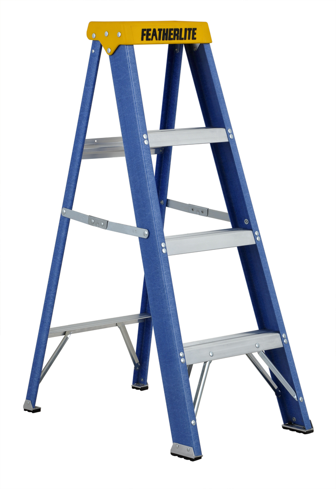4&#39; Fiberglass Step Ladder Type I 250 Load Capacity (lbs)