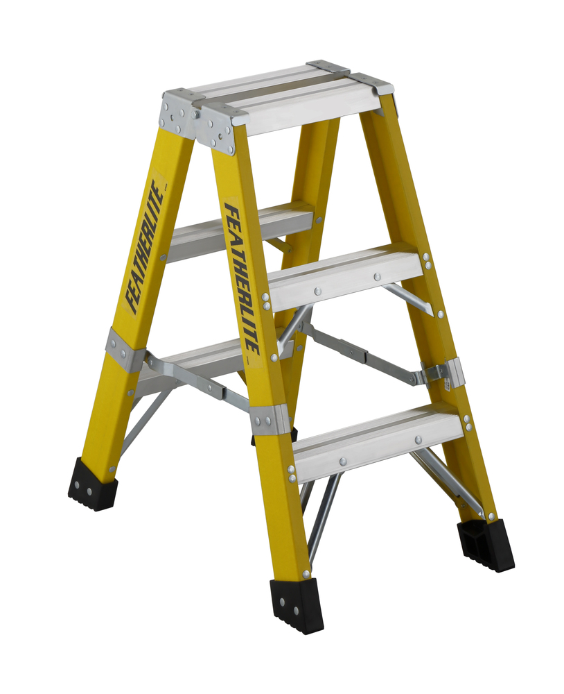 3&#39; Fiberglass Twin Step Ladder Type IA 300 Load Capacity (lbs)