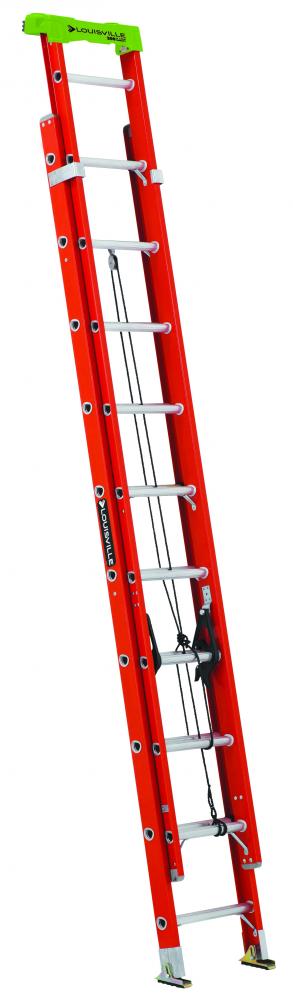20&#39; Fiberglass Extension Ladder, w/ProTop, Type IA, 300 lb Load Capacity