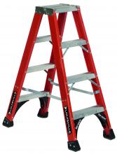 Louisville Ladder Corp FM1404HD - 4' Fiberglass Twin Step Ladder, Type IAA, 375 lb Load Capacity