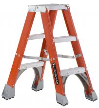 Louisville Ladder Corp FM1503 - 3' Fiberglass Twin Step Ladder, Type IA, 300 lb Load Capacity