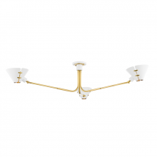 Hudson Valley KBS1752803-AGB/SWH - 3 LIGHT SEMI FLUSH