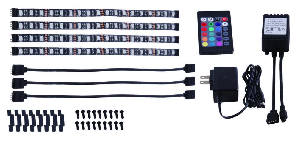 Flexible LED Tape, TP50S30RGB-BK -G-, Black Color, 4pcs 12inch FLEXIBLE LED TAPE
