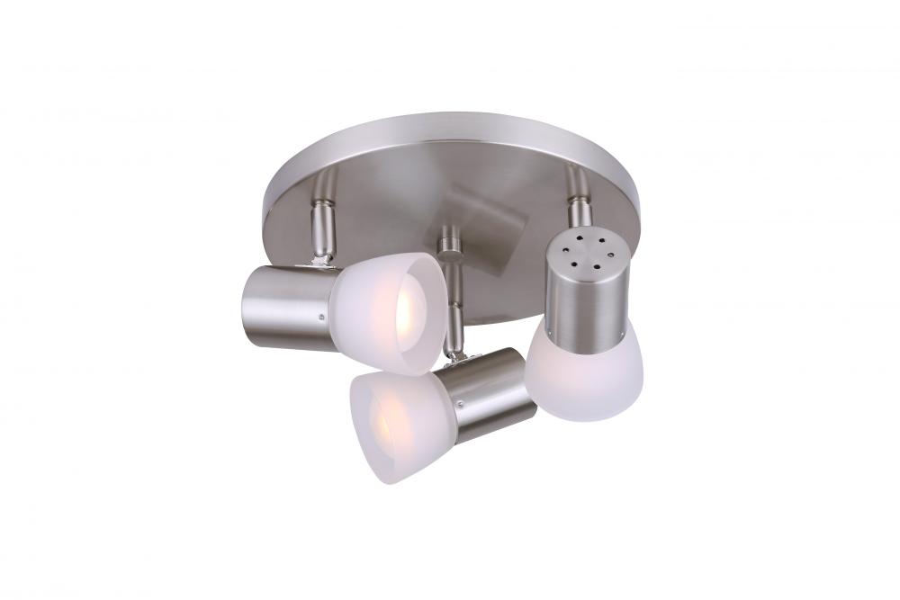 Hudson 3 Light Brushed Nickel Track Lighting