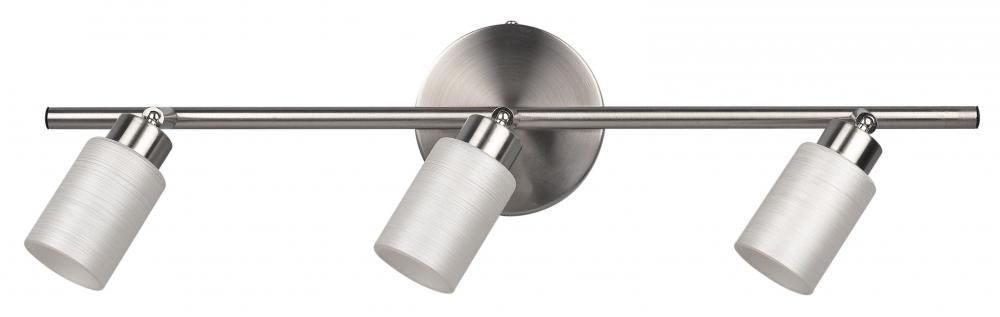 Margo, IT359A03BPT9 -EOL-, 3 Lt Track Light, Line Painted Glass, 40W G9, 21 IN W x 4 .25 IN H